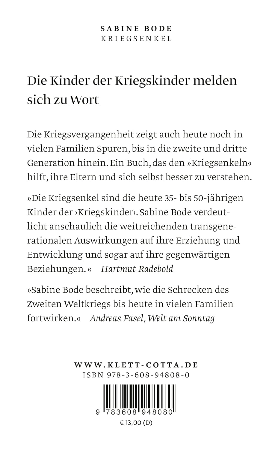 Kriegsenkel: Die Erben der vergessenen Generation