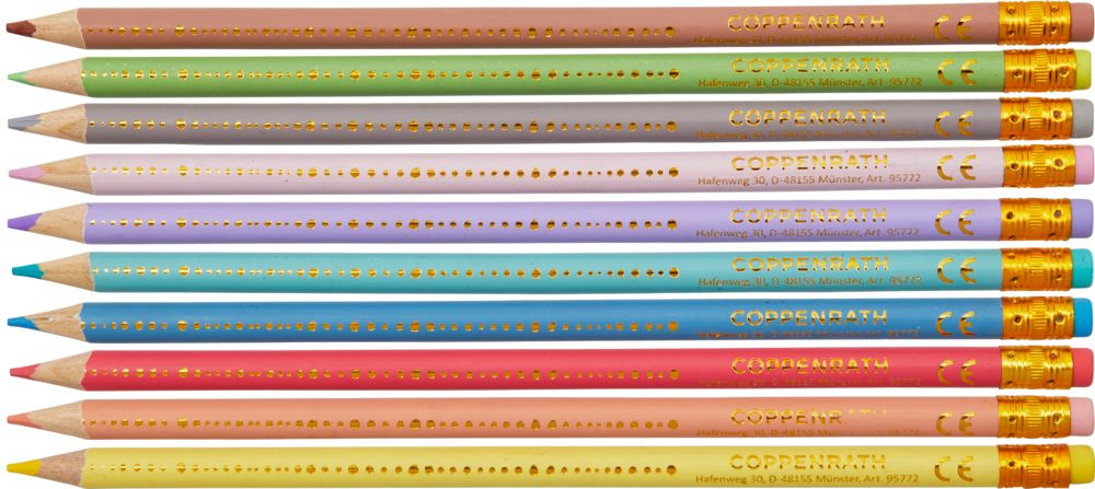 Radierbare Buntstifte Pastell - 100% selbst gemacht