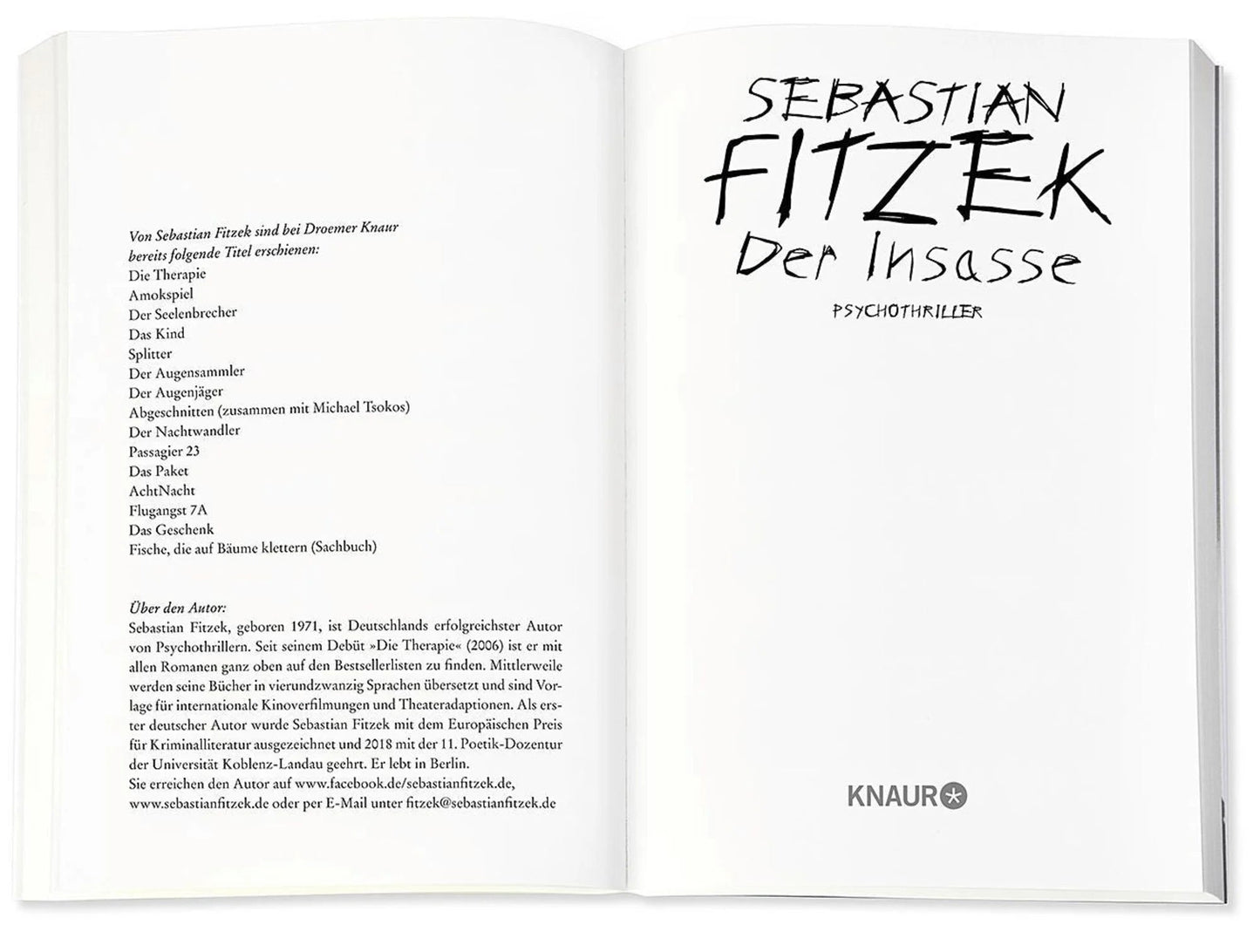 Der Insasse - The German Bookstore ZA