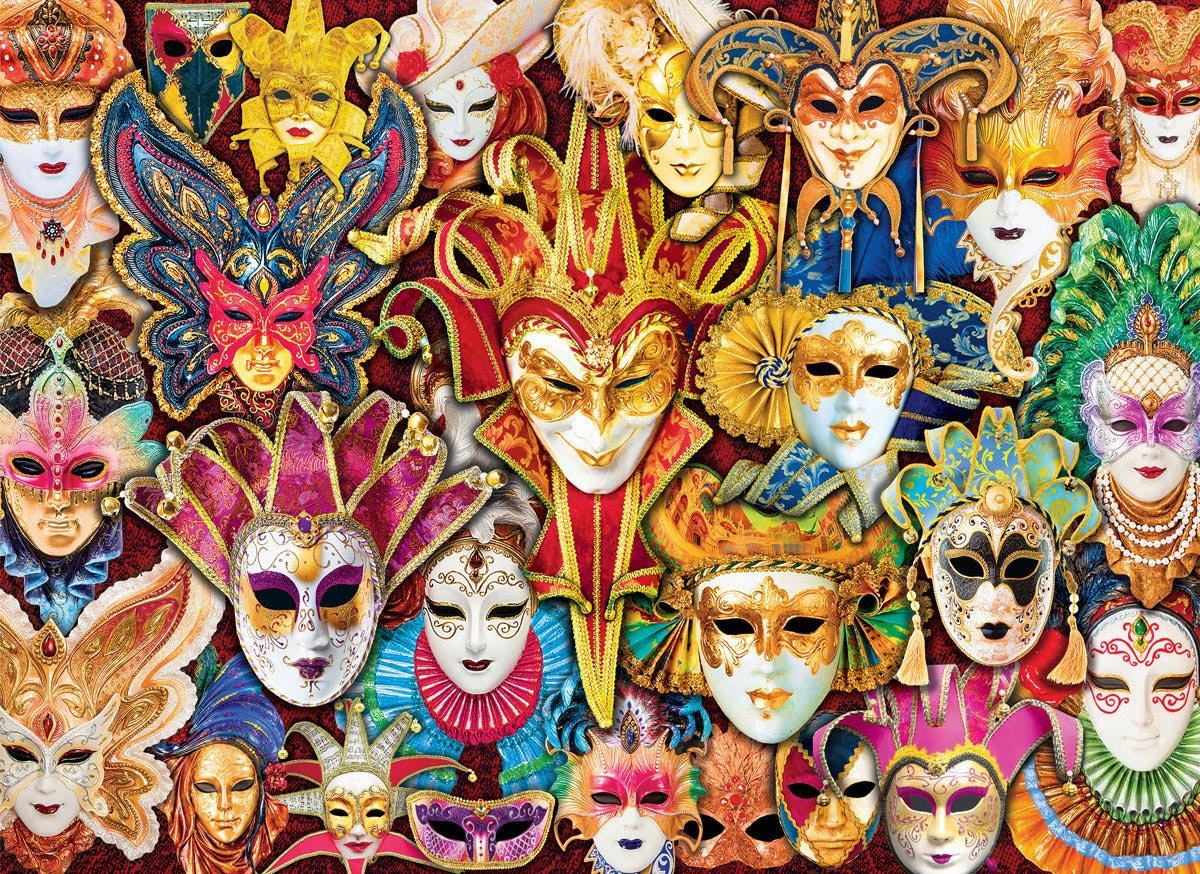 EuroGraphics Puzzle - Venezianische Masken - The German Bookstore ZA