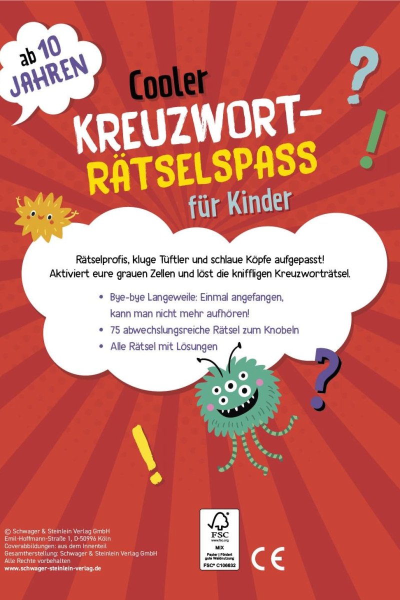 Kreuzworträtsel ab 10 Jahren: Für schlaue Köpfe - The German Bookstore ZA
