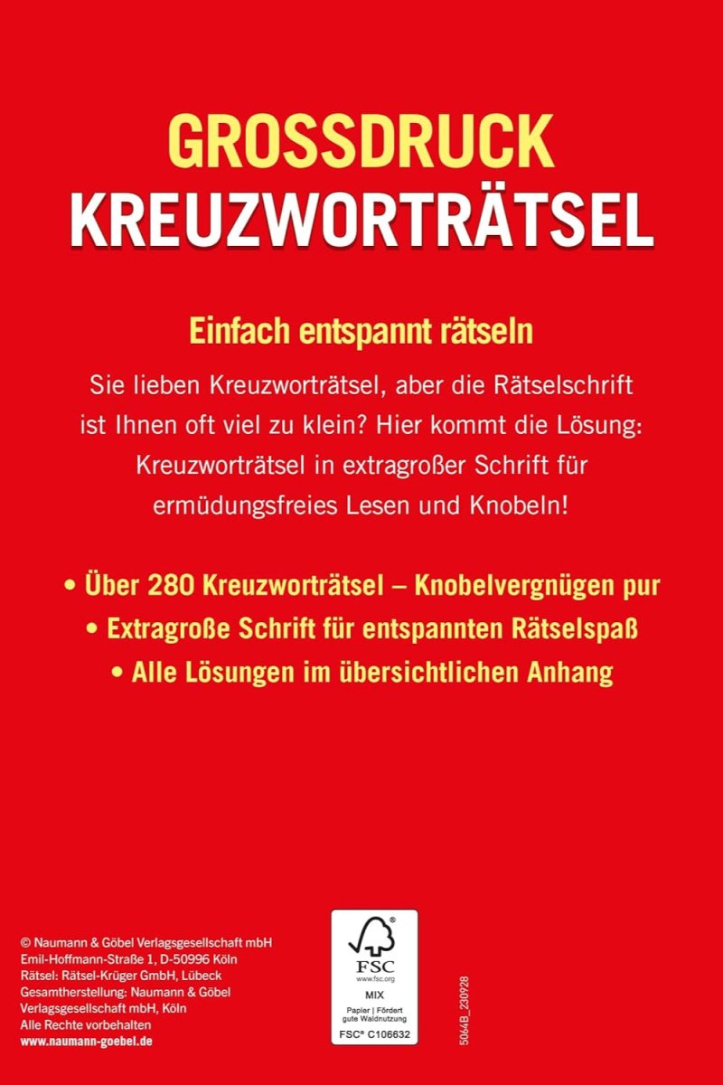 Kreuzworträtsel, Band 1 - GROSSDRUCK - The German Bookstore ZA