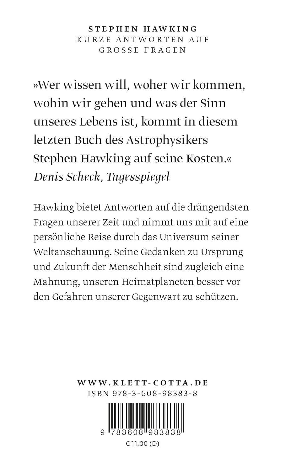 Kurze Antworten auf große Fragen - The German Bookstore ZA