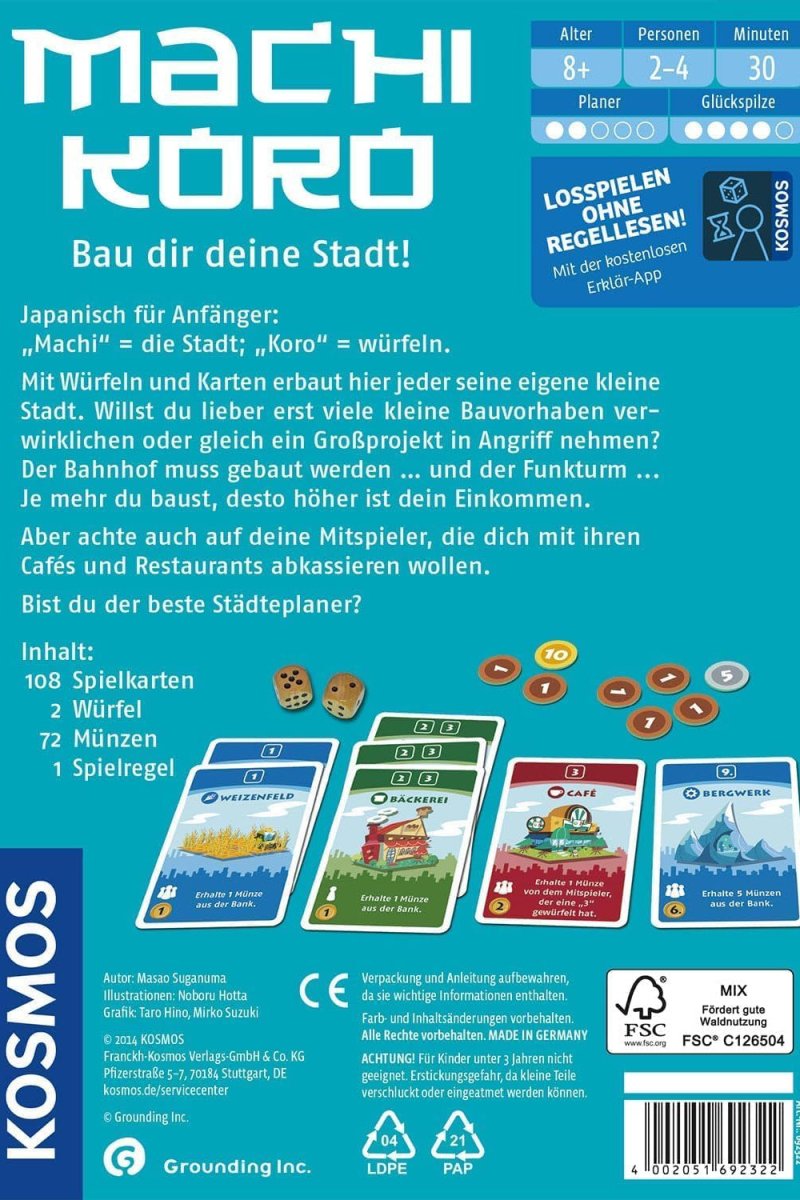 Machi Koro - The German Bookstore ZA