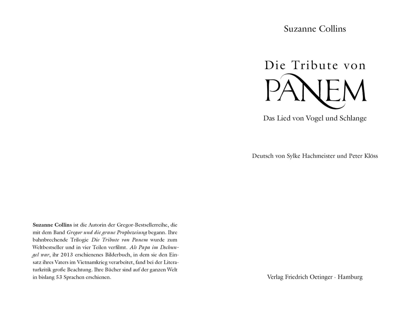 Tribute von Panem (Band 4) - The German Bookstore ZA