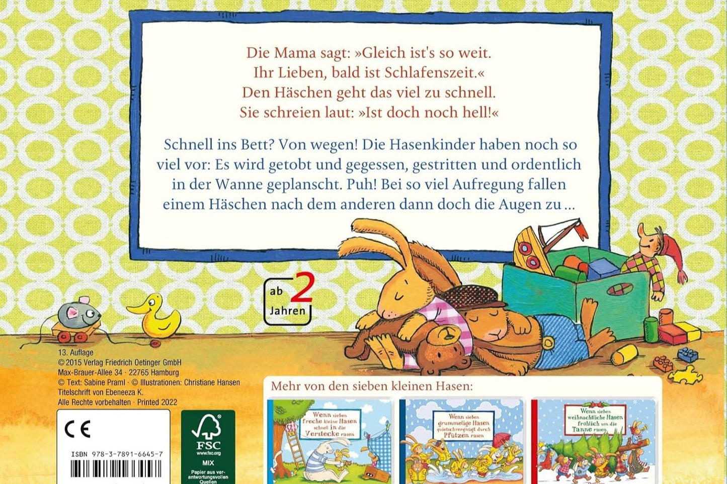 Wenn sieben müde kleine Hasen abends in ihr Bettchen rasen - The German Bookstore ZA