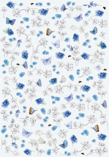 Wrapping paper book - Pure Nature Blue - The German Bookstore ZA