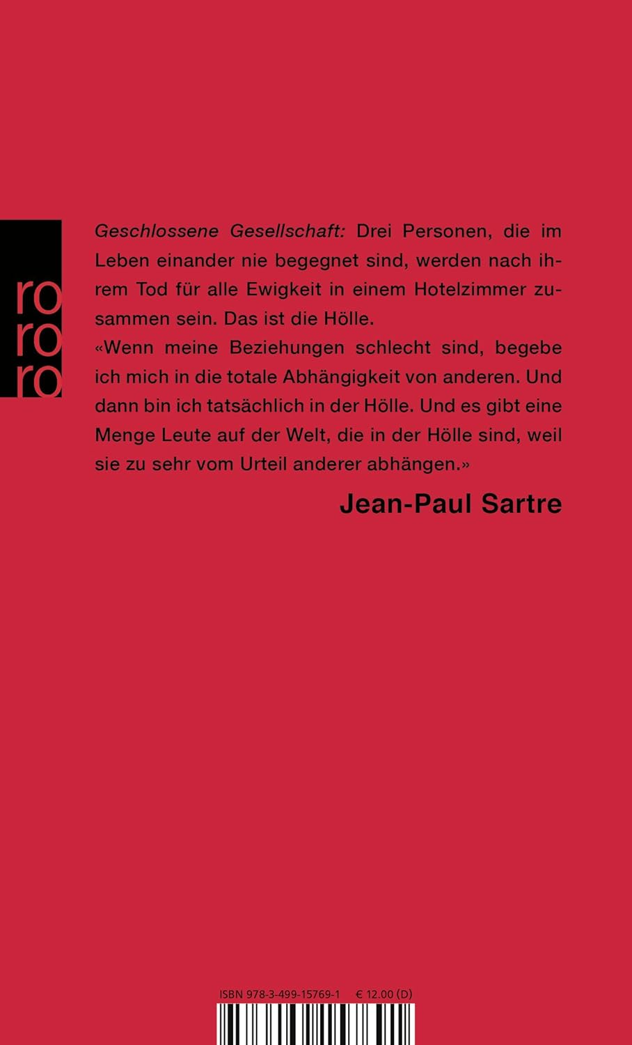 Geschlossene Gesellschaft. Stück in einem Akt