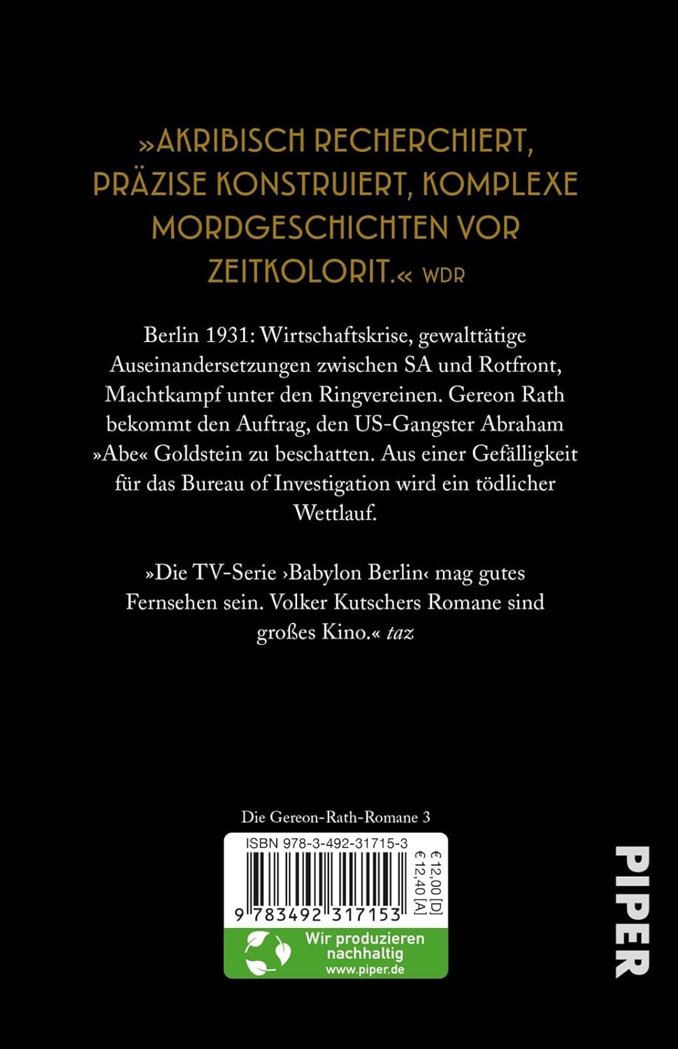 Goldstein (Die Gereon-Rath-Romane 3)
