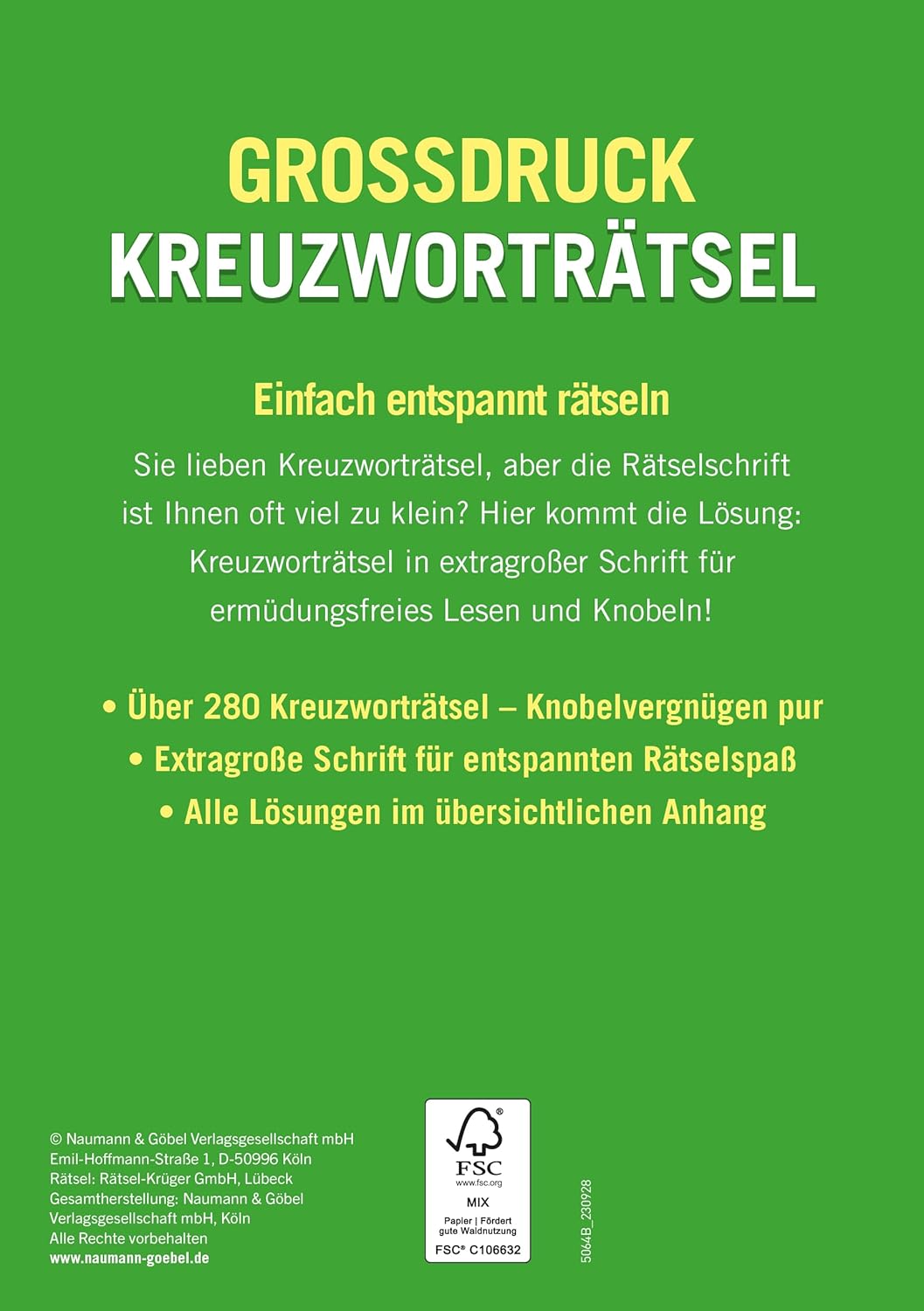 Großdruck Kreuzworträtsel • Band 2