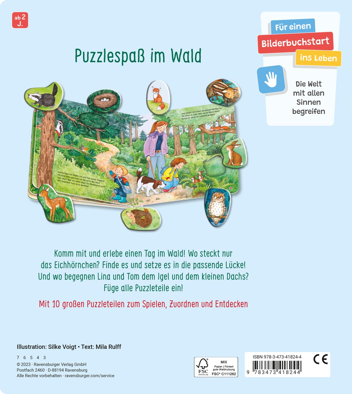 Mein großes Puzzle-Spielbuch Wald