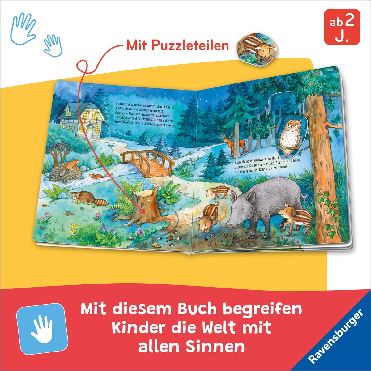 Mein großes Puzzle-Spielbuch Wald