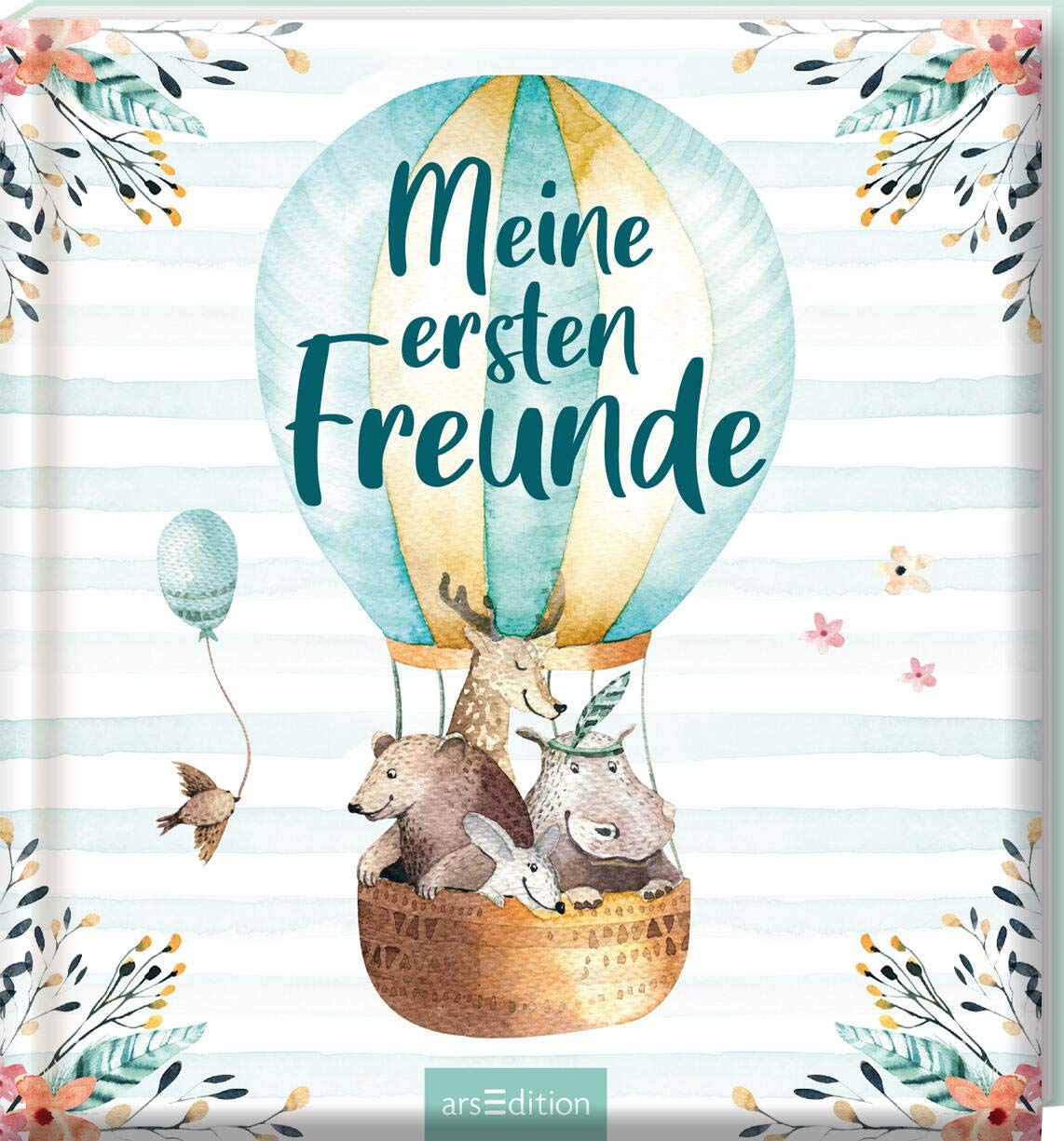 Meine ersten Freunde, Freundebuch für Kita, Krippe und Kindergarten in Aquarell-Optik
