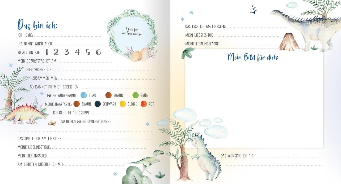 Meine ersten Freunde, Freundebuch für Kita, Krippe und Kindergarten in Aquarell-Optik