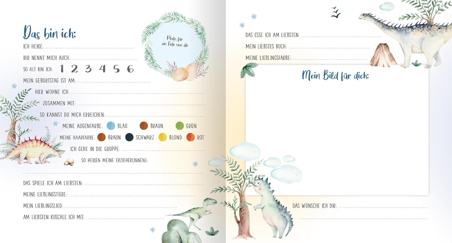 Meine ersten Freunde, Freundebuch für Kita, Krippe und Kindergarten in Aquarell-Optik