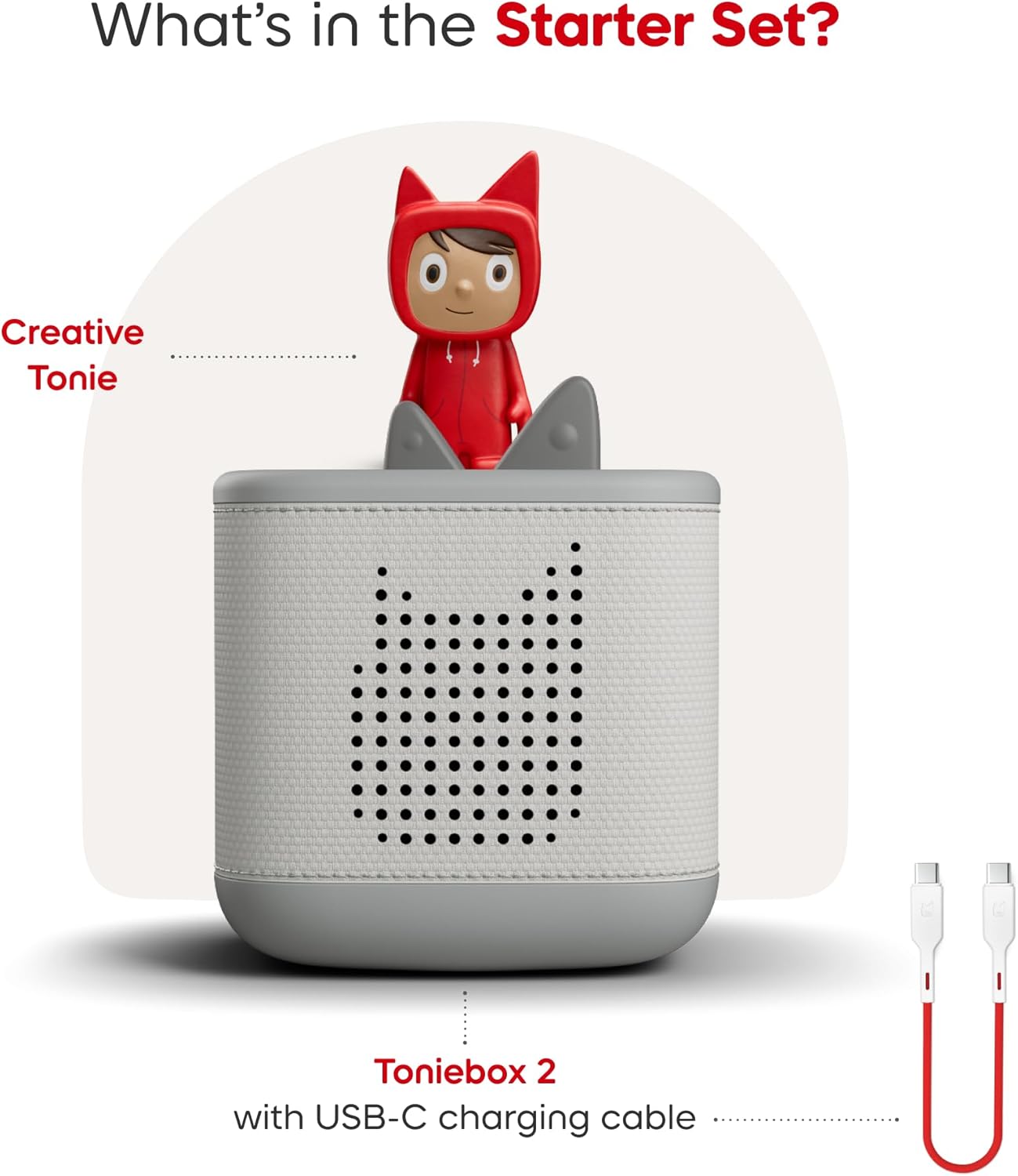 Moon Grey Toniebox 2 Starterset mit Creative Tonie Rubie