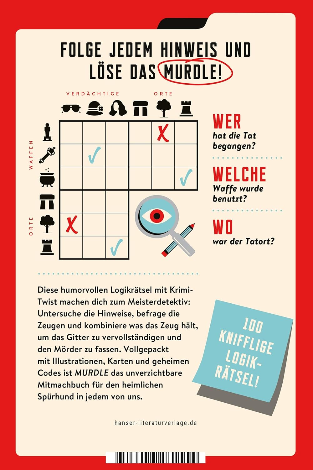 Murdle Volume 1: 100 mörderisch gute Rätsel – werde mit Köpfchen, Logik und klugem Kombinieren zum Meisterdetektiv 