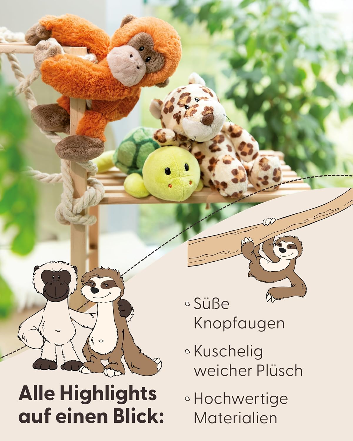NICI ZOO FRIENDS Kuscheltier Orang Utan