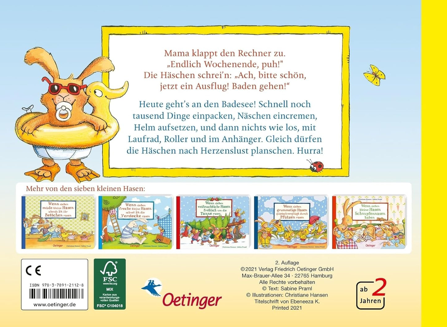 Wenn sieben kleine Badehasen quietschfidel ans Wasser rasen