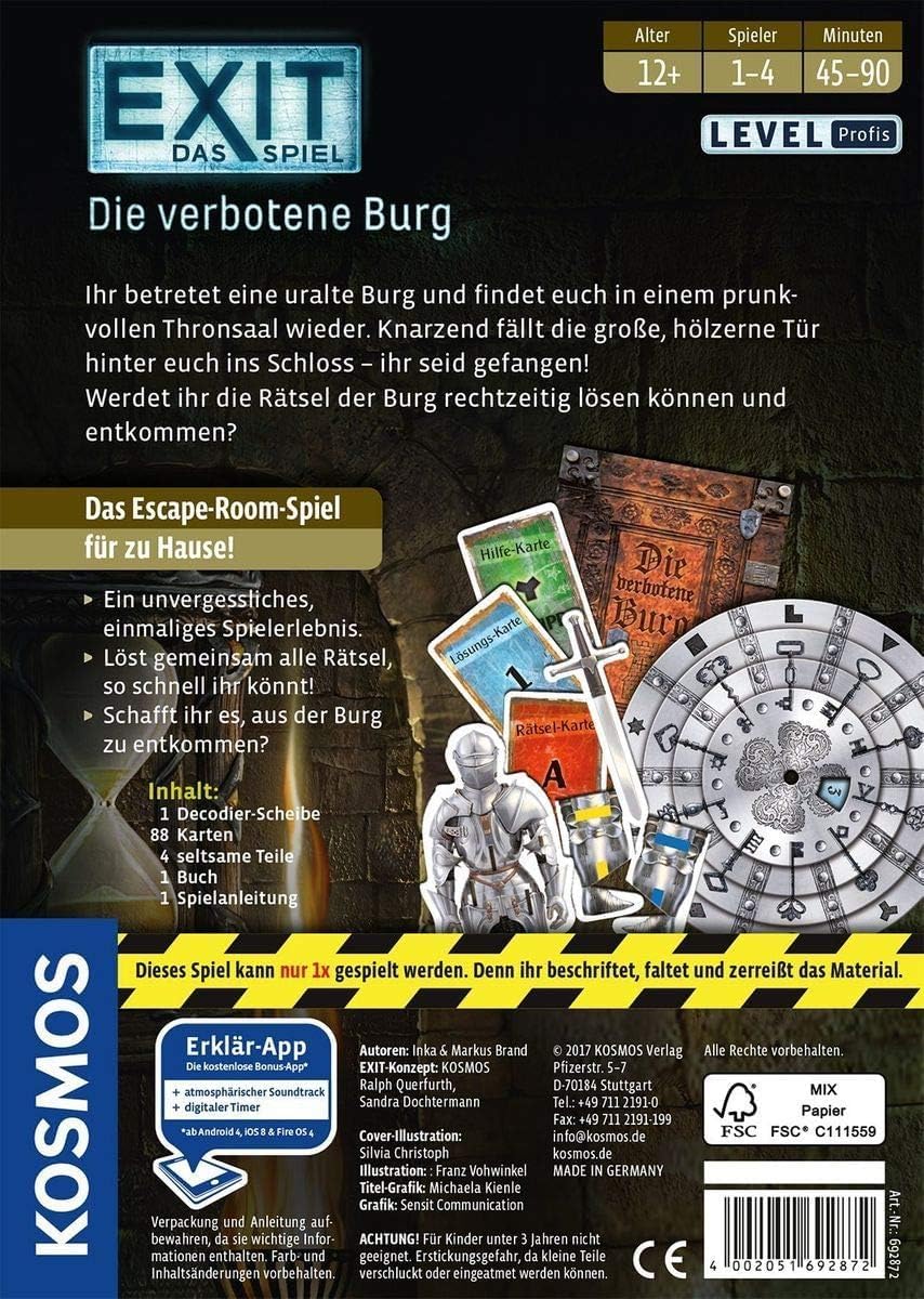 EXIT, Das Spiel - Die verbotene Burg - The German Bookstore ZA