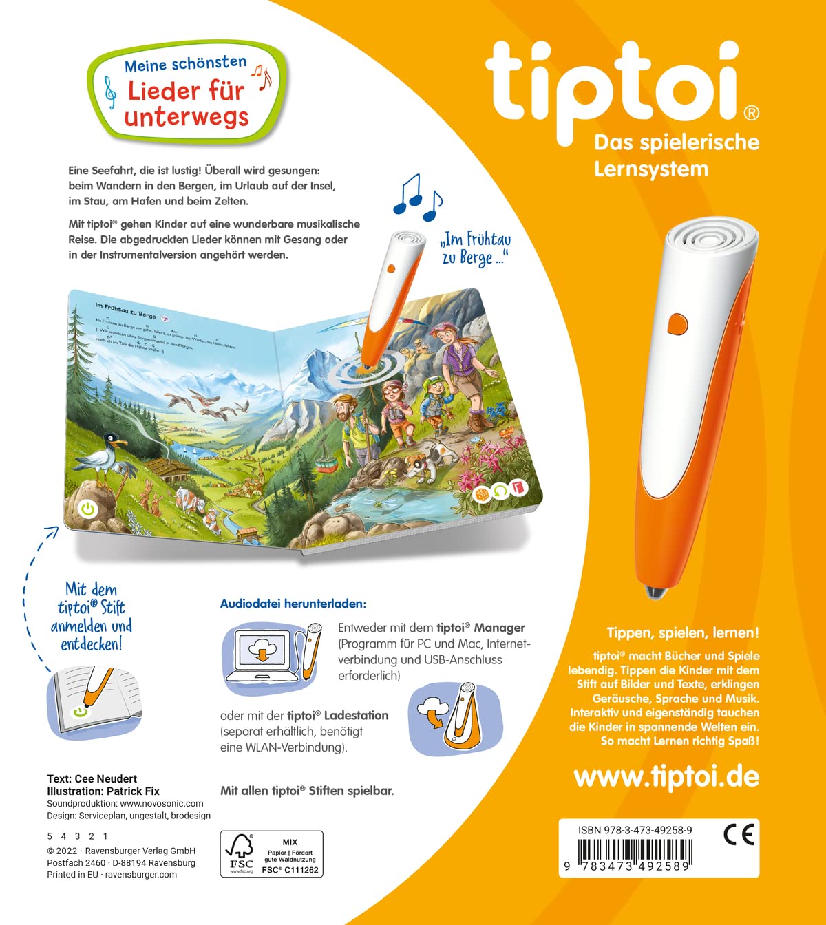 tiptoi Meine schönsten Lieder für unterwegs