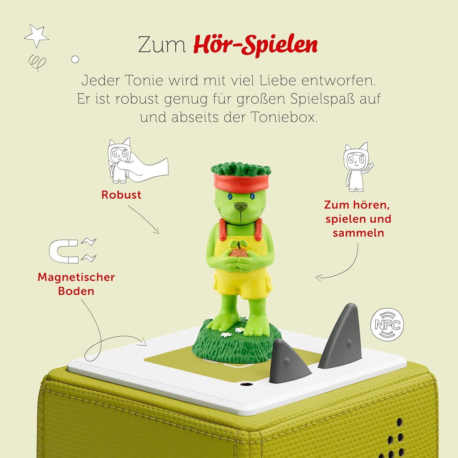 tonies Hörfigur für Toniebox, Emil Grünbär und die Bande – Abenteuer im Wald