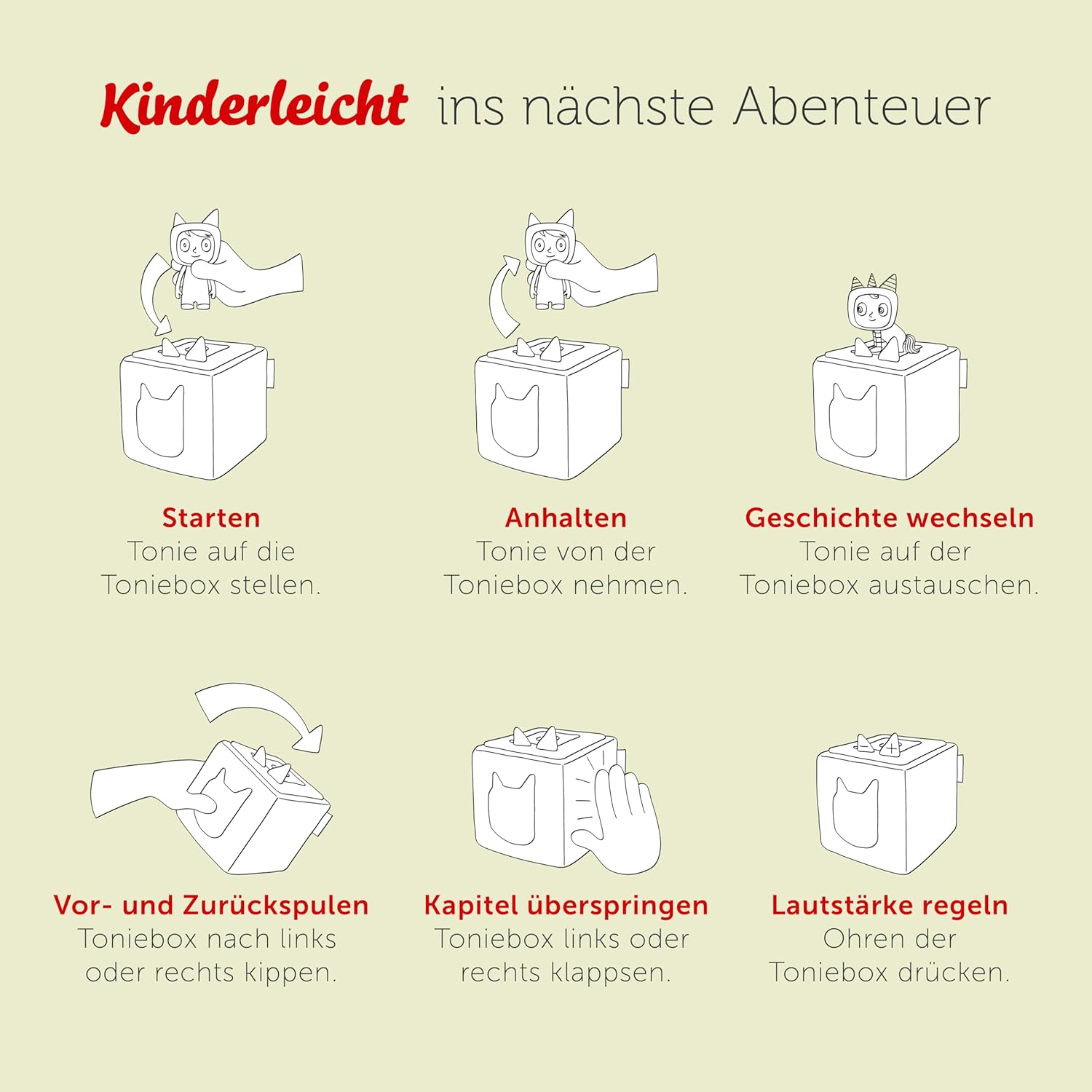 tonies Hörfigur für Toniebox, Emil Grünbär und die Bande – Abenteuer im Wald