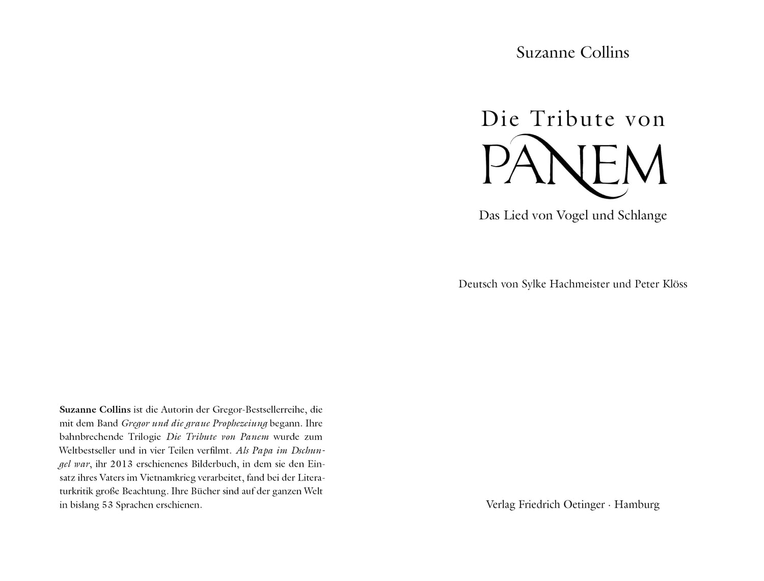 Tribute von Panem (Band 4) - The German Bookstore ZA